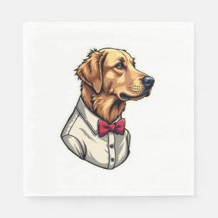 Serviette En Papier T-shirt vintage patriotique pour chien Retriever d