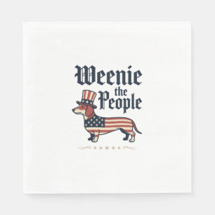 Serviette En Papier T-Shirt Weenie le Peuple Dachshund Patriotique_1