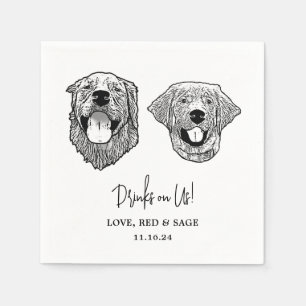 Serviette En Papier Tabby Chat Boissons personnalisées sur les serviet