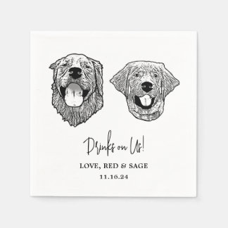 Serviette En Papier Tabby Chat Boissons personnalisées sur les serviet