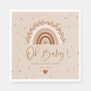 Serviette En Papier Table Arc-en-ciel en terre cuite Terre Boho