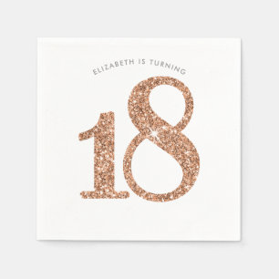 Serviette En Papier TABLE DE FÊTE GRANDE ÂGE moderne 18 rose parties s