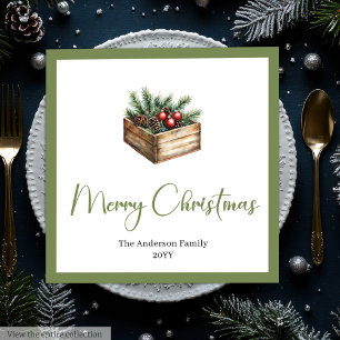 Serviette En Papier Table de Noël Bohème Scandinave Classique 