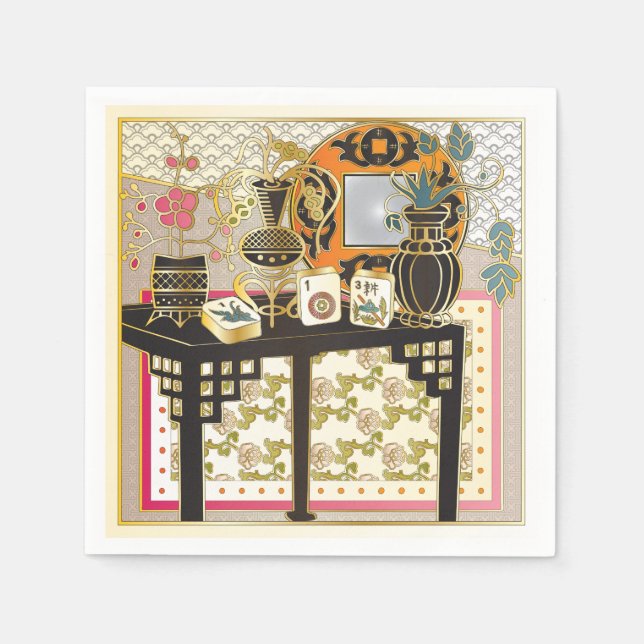 Serviette En Papier Table Mah Jongg (Devant)