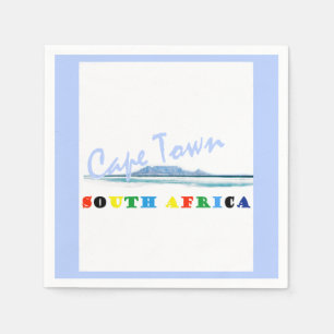 Serviette En Papier Table Mountain Cape Town Paper Napkin