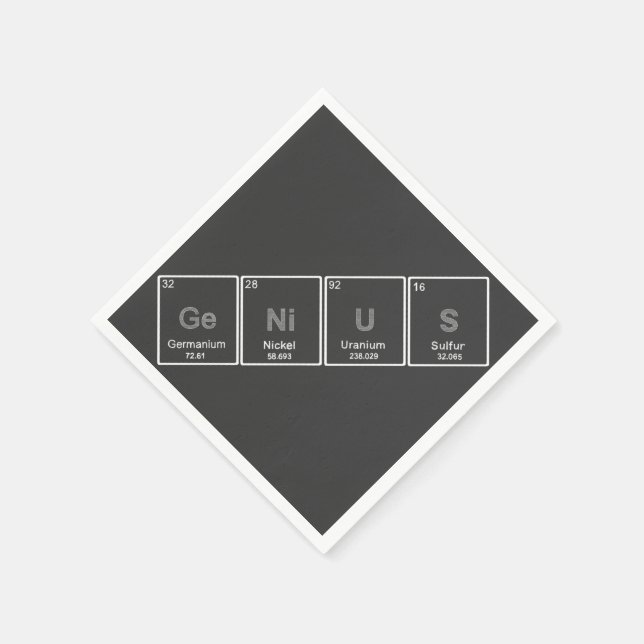 Serviette En Papier Table périodique GeNiUS cocktail napkin (Coin)