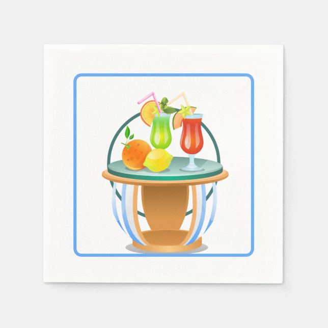 Serviette En Papier Table tropicale (Devant)