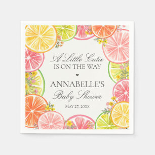 Serviette En Papier Tableau de Baby shower de la petite Cutie florale 