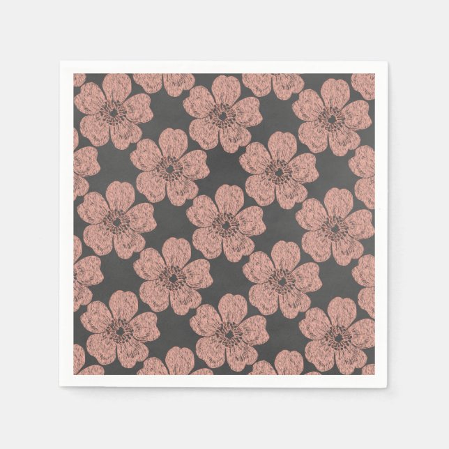 Serviette En Papier Tableau de bord Rose Wild Peach (Devant)