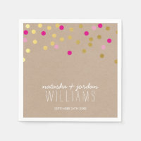 TABLEAU mariage DÉCOR confetti taches or rose kraf