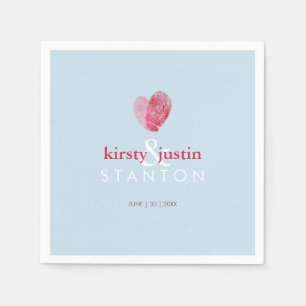 Serviette En Papier TABLEAU mariage DÉCOR jolie empreinte digitale coe