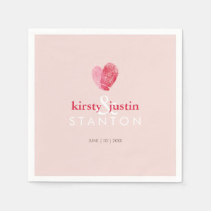 Serviette En Papier TABLEAU mariage DÉCOR jolie empreinte digitale coe