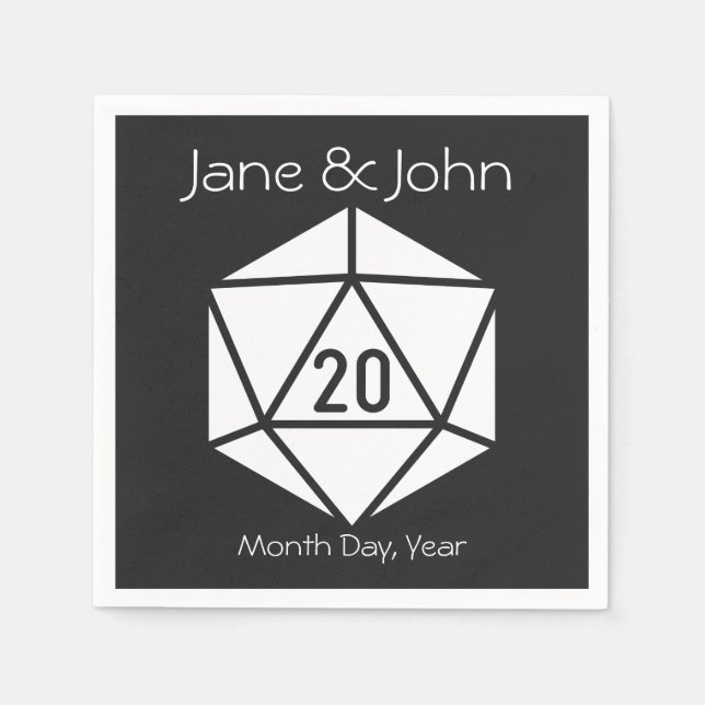 Serviette En Papier Tabletop Chic dans les serviettes noires (Devant)