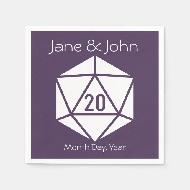 Serviette En Papier Tabletop Chic dans les serviettes violettes (Devant)