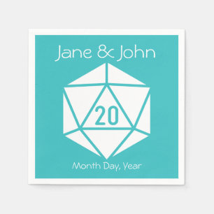Serviette En Papier Tabletop Chic en serviettes turquoise