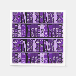 Serviette En Papier Tablettes de livres pourpres Livres Vintages