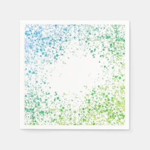 Serviette En Papier Tache verte et bleue