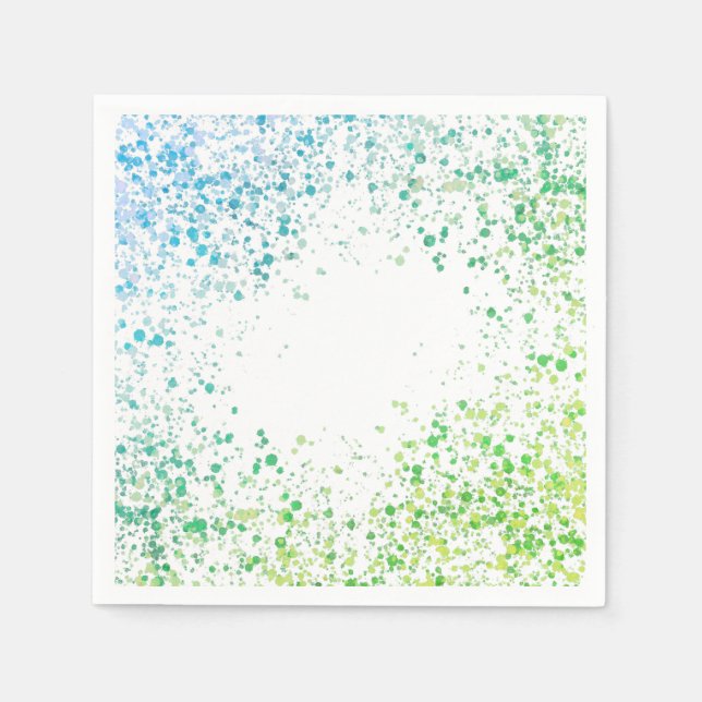 Serviette En Papier Tache verte et bleue (Devant)