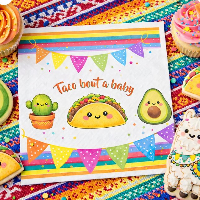 Serviette En Papier Taco bout a Baby Shower (Créateur téléchargé)