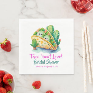 Serviette En Papier Taco 'Bout Love ! Fête des mariées dernière