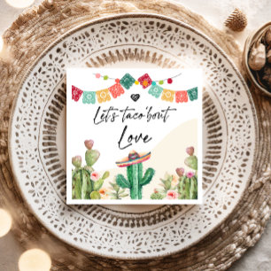 Serviette En Papier Taco Bout Love Fiesta Aquarelle Cactus Douche