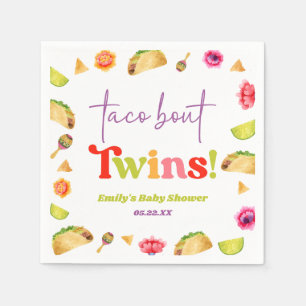 Serviette En Papier Taco Bout Twins ! Baby shower Fiesta