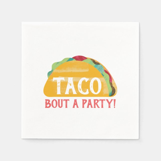 Serviette En Papier Taco Bout un Napkin Party (Devant)