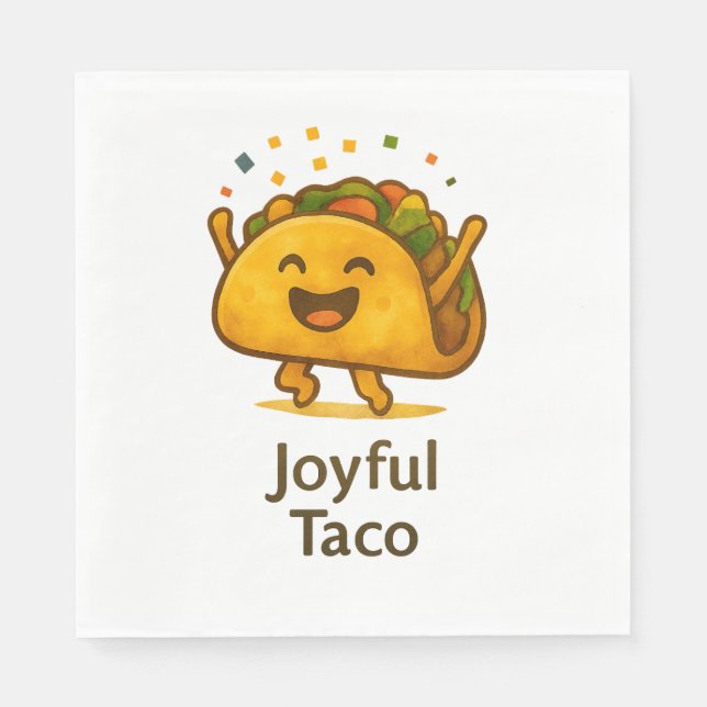 Serviette En Papier Taco Fiesta Birthday Party Paper Napkins Luncheon (Devant)