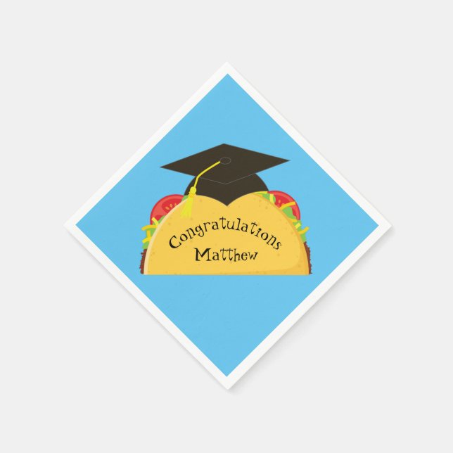 Serviette En Papier Taco Fiesta Graduation Party Mexicaine (Coin)