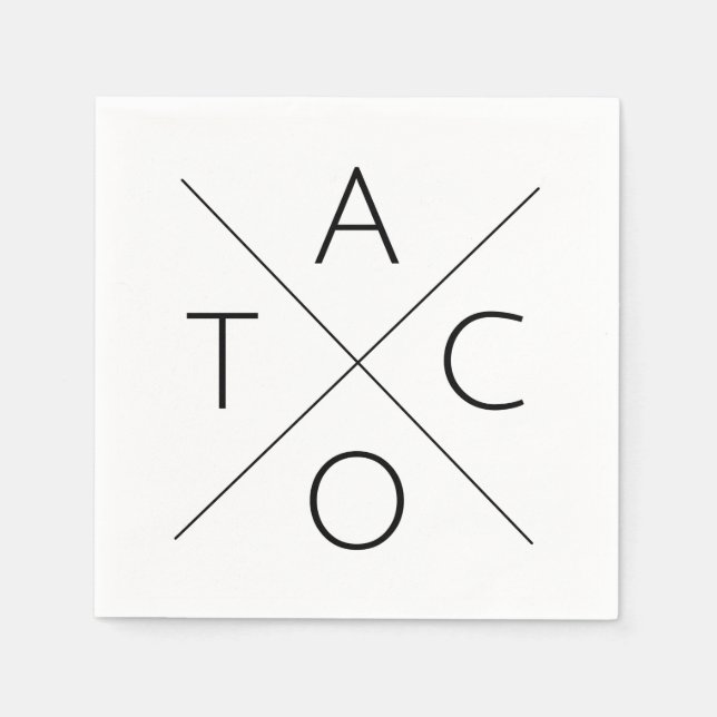 Serviette En Papier Taco (Play on Fixer Upper, Waco) (Devant)