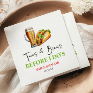 Serviette En Papier Tacos et brasses avant que je ne le fasse ! Dîner 