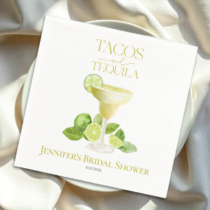 Serviette En Papier Tacos Et Tequila Fête des mariées d'aquarelle au