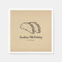 Tacos fête d'anniversaire Napkin