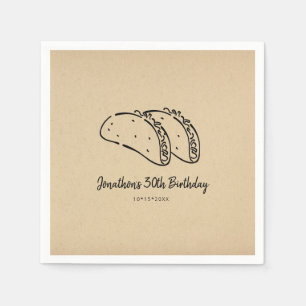 Serviette En Papier Tacos fête d'anniversaire Napkin