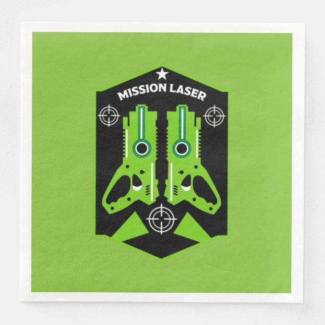 Serviette En Papier Tag laser Mission Enfants (Devant)