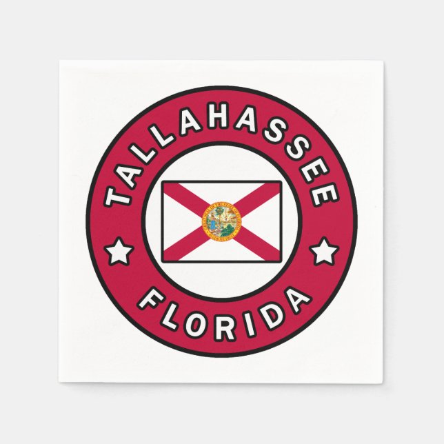 Serviette En Papier Tallahassee Floride (Devant)