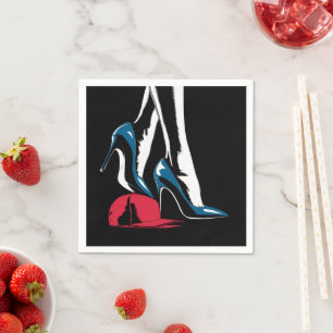 Serviette En Papier Talons de Kamala Harris écrasant le chapeau Maga