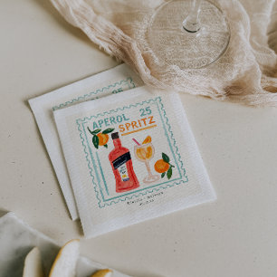 Serviette En Papier Tampon Aperol Spritz Bar de mariage italien