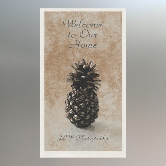 Serviette En Papier Tan d'accueil traditionnel à l'ananas (Créateur téléchargé)