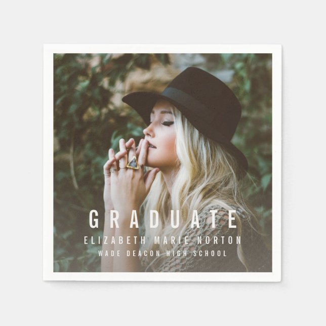 Serviette En Papier Tapez les serviettes de graduation (Devant)