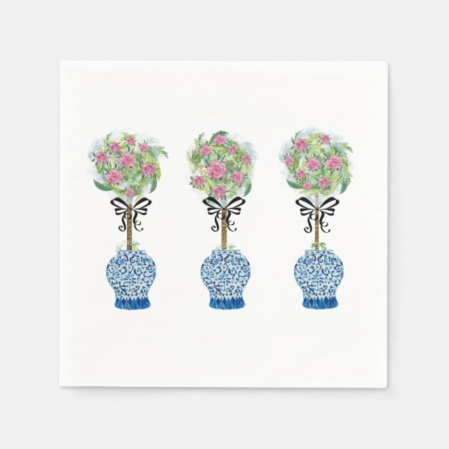 Serviette En Papier Tapis de porte en forme de pot à gingembre bleu et (Devant)