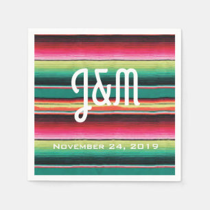 Serviette En Papier Tapis mexicain Fiesta avec serviettes Mariages
