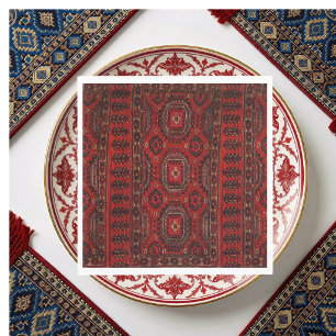 Serviette En Papier Tapis oriental aux couleurs chaudes