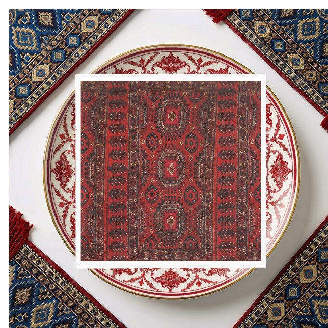 Serviette En Papier Tapis oriental aux couleurs chaudes  (Créateur téléchargé)