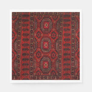 Serviette En Papier Tapis oriental aux couleurs chaudes