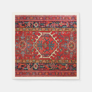 Serviette En Papier Tapis persan turc oriental antique