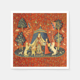 Serviette En Papier Tapisserie Médiévale de la Dame et la Licorne : Ar