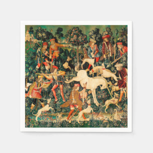 Serviette En Papier Tapisseries de la Licorne Médiéval Classique Défen