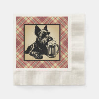 Tartan à carreaux écossais aux tons terreux pour T