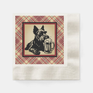 Serviette En Papier Tartan à carreaux écossais ton terrien pour Terrie